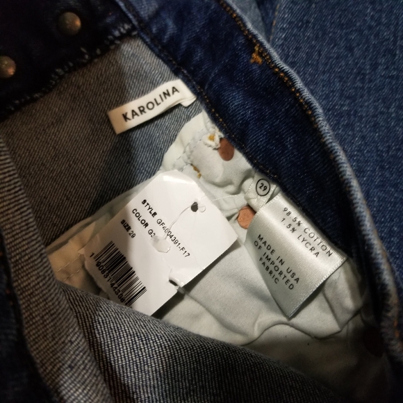 Grlfrnd Jeans NWT Karolina High Rise Straight Crop Jeans - Picture 4 of 5